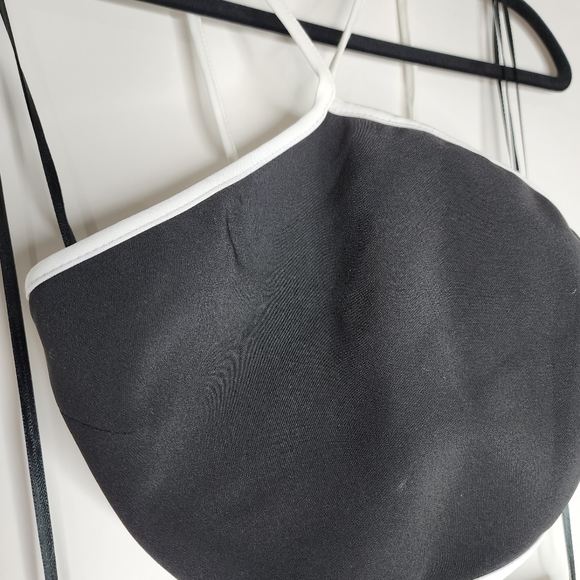 ZARA Halter Cutout Dress White Piping - Size X-Small - NEW - Picture 5 of 8